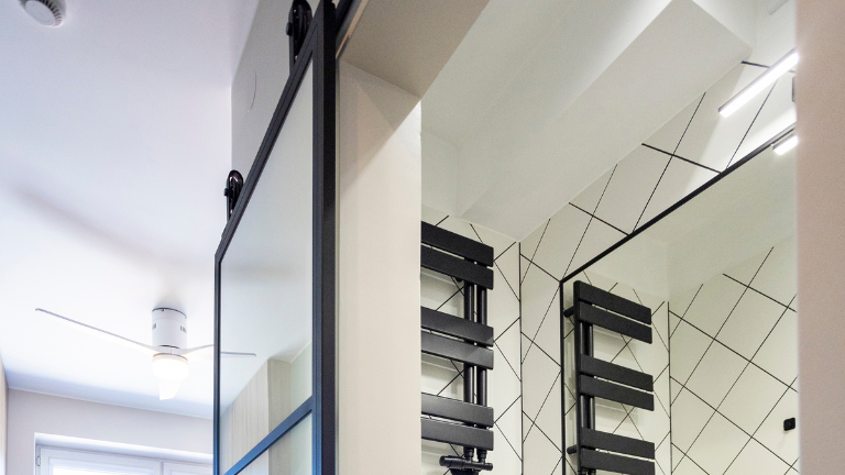 Drzwi loftowe przesuwne szklane